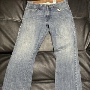 Levi’s Signature Men’s Low Boot Jeans Light‎ Wash Patched Denim W32 L32
